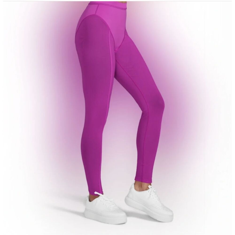 Peloton X Brittany Allen Solid Panty Mesh Athletic Legging Bright Pink, X- LARGE